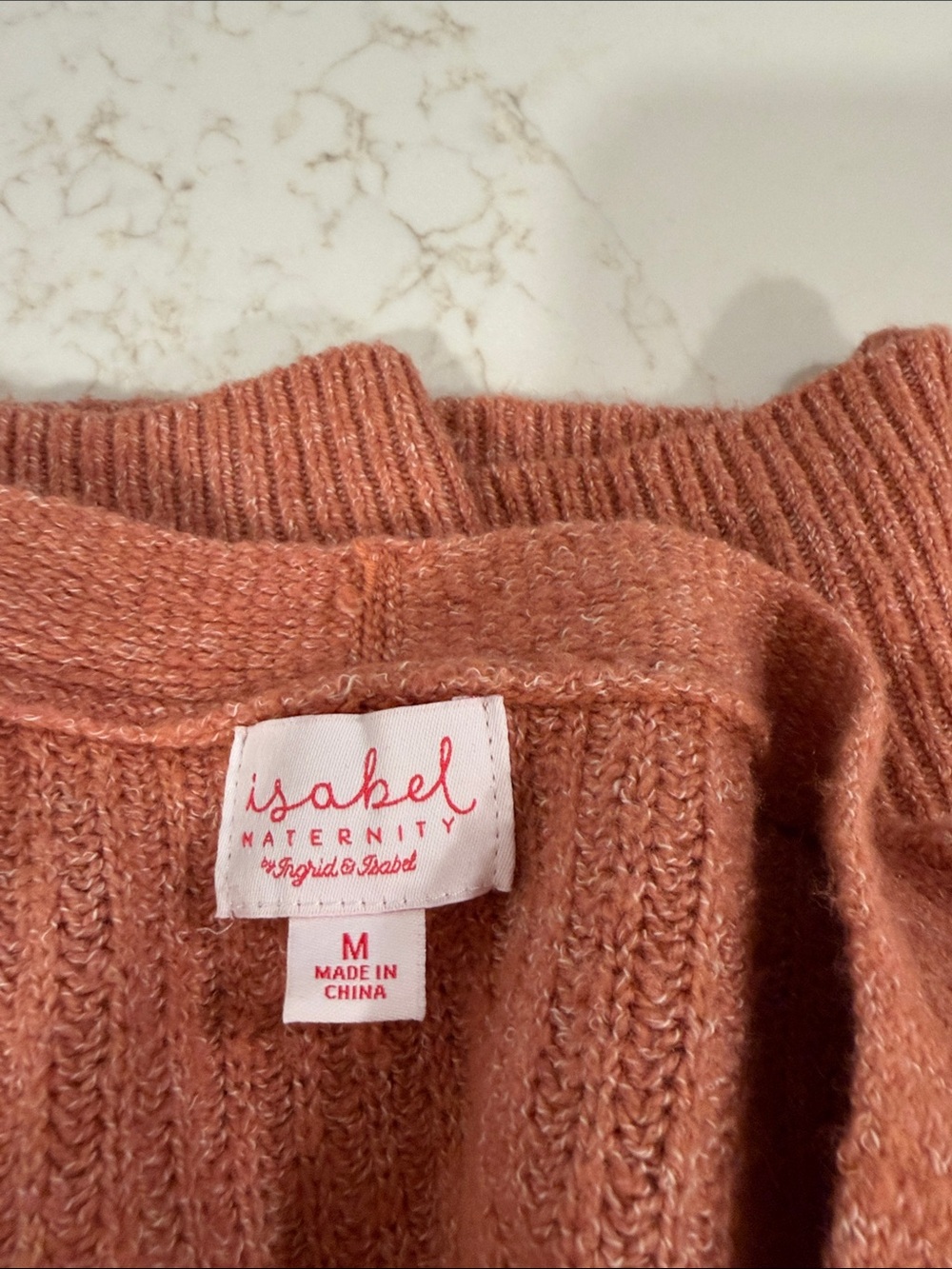 Isabel Maternity by Ingrid & Isabel Rust Wrap Tie Cardigan - Picture 2 of 3